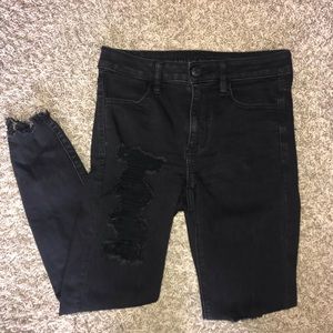 black american eagle skinny jeans!